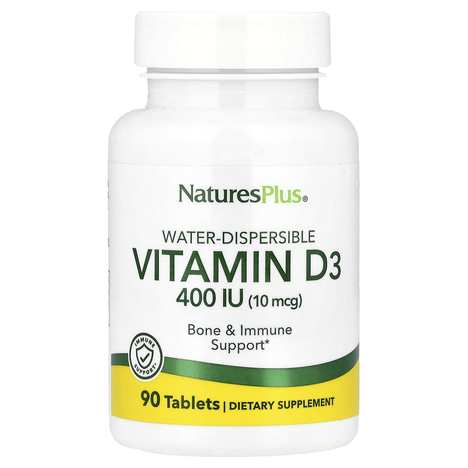 Витамин D3 NaturesPlus Water-Dispersible, 10 мкг (400 МЕ), 90 таблеток