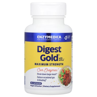 Ферментный комплекс Digest Gold with ATPro Enzymedica Digest Gold® with ATPro® Maximum Strength, 90 капсул