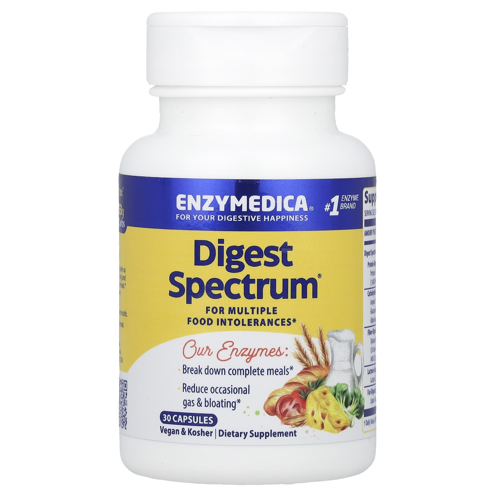 Дигест Спектрум Enzymedica, 30 капсул