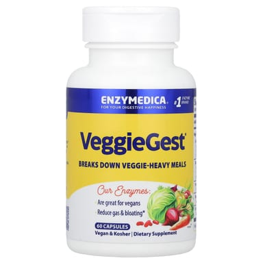 Ферментный комплекс VeggieGest Enzymedica®, 60 капсул