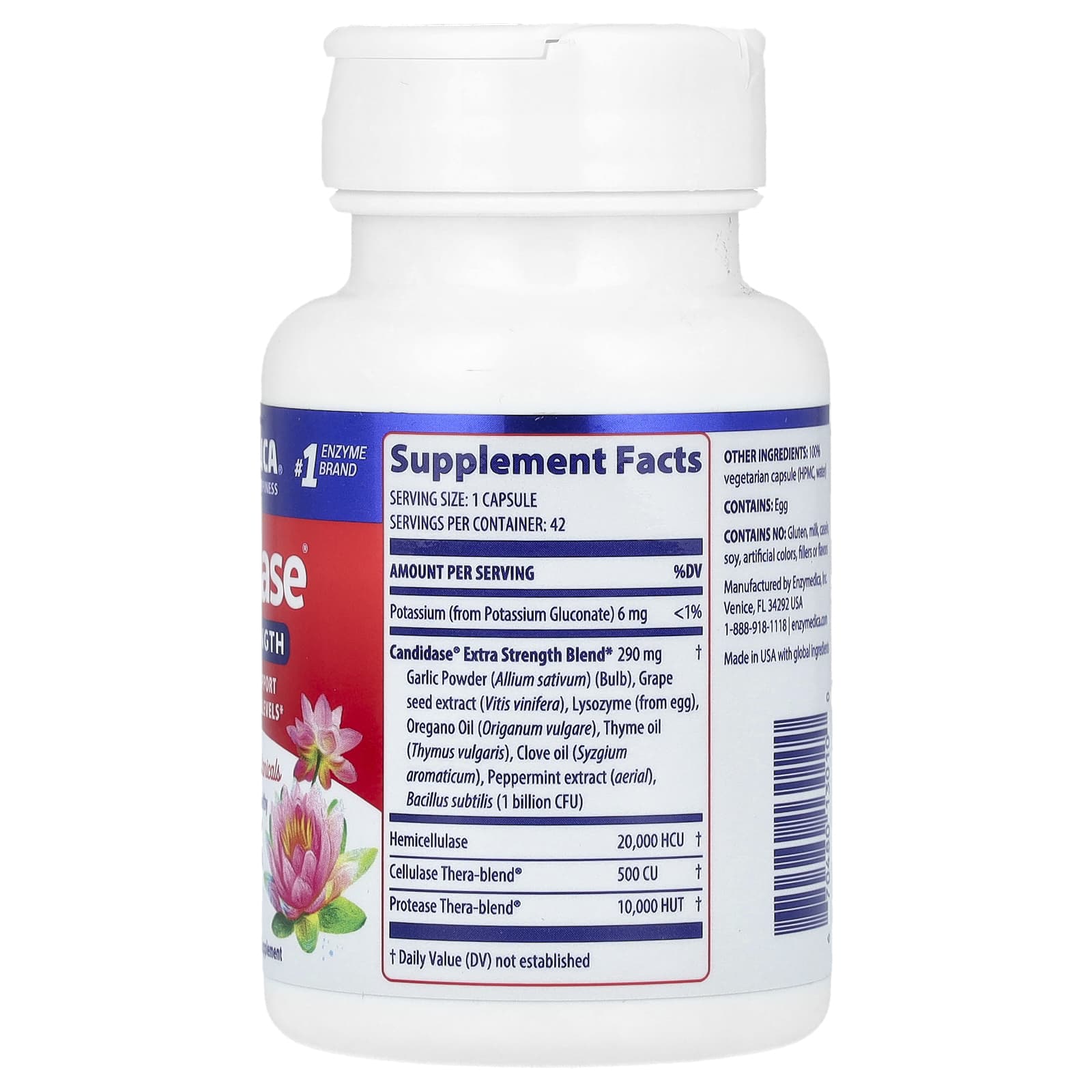 Ферментный комплекс Candidase Enzymedica Extra Strength, 42 капсул — фото 2