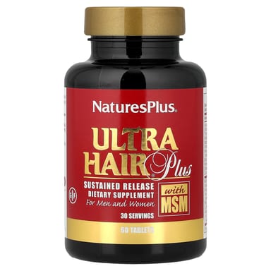 МСМ NaturesPlus Ultra Hair Plus with For Men and Women, 60 таблеток