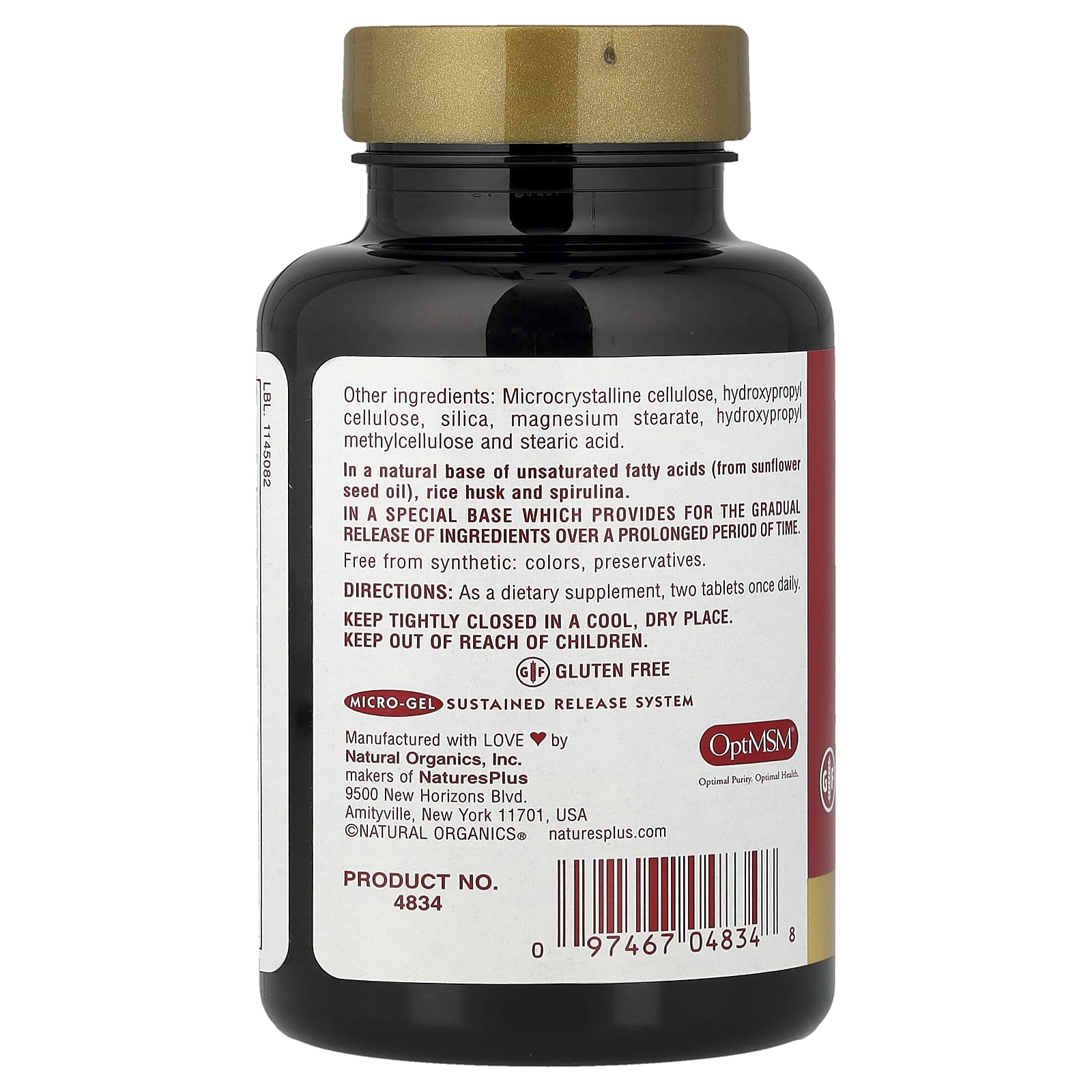 МСМ NaturesPlus Ultra Hair Plus with For Men and Women, 60 таблеток — фото 3