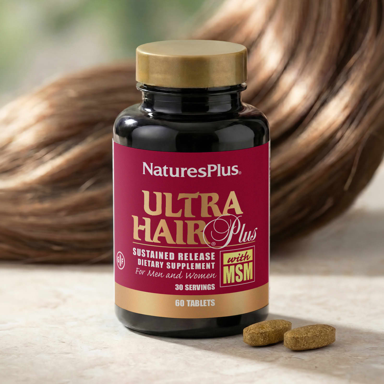 МСМ NaturesPlus Ultra Hair Plus with For Men and Women, 60 таблеток — фото 6
