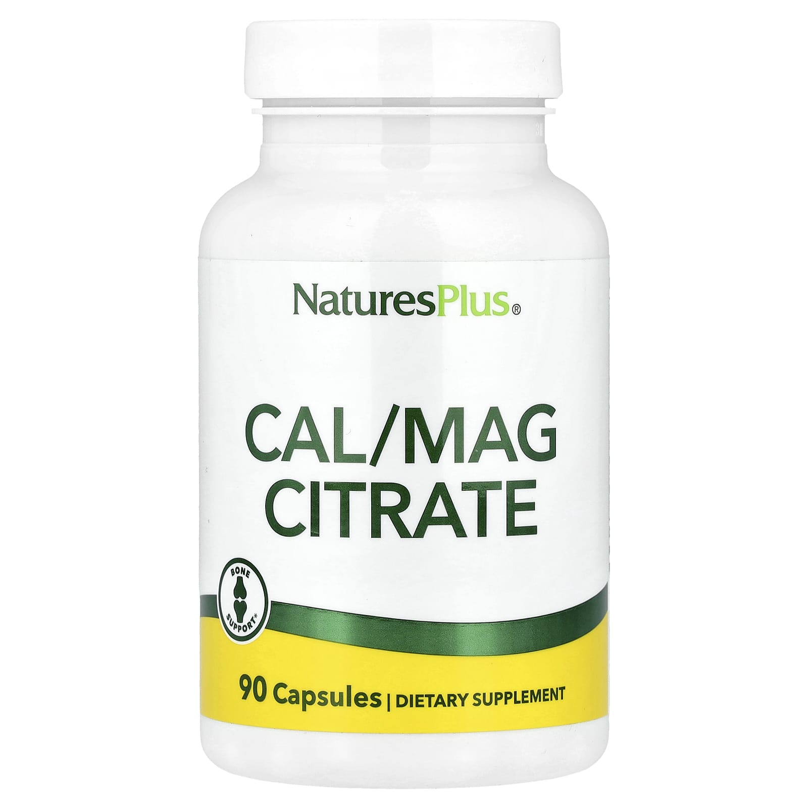 Кальций/магний цитрат NaturesPlus, 90 капсул