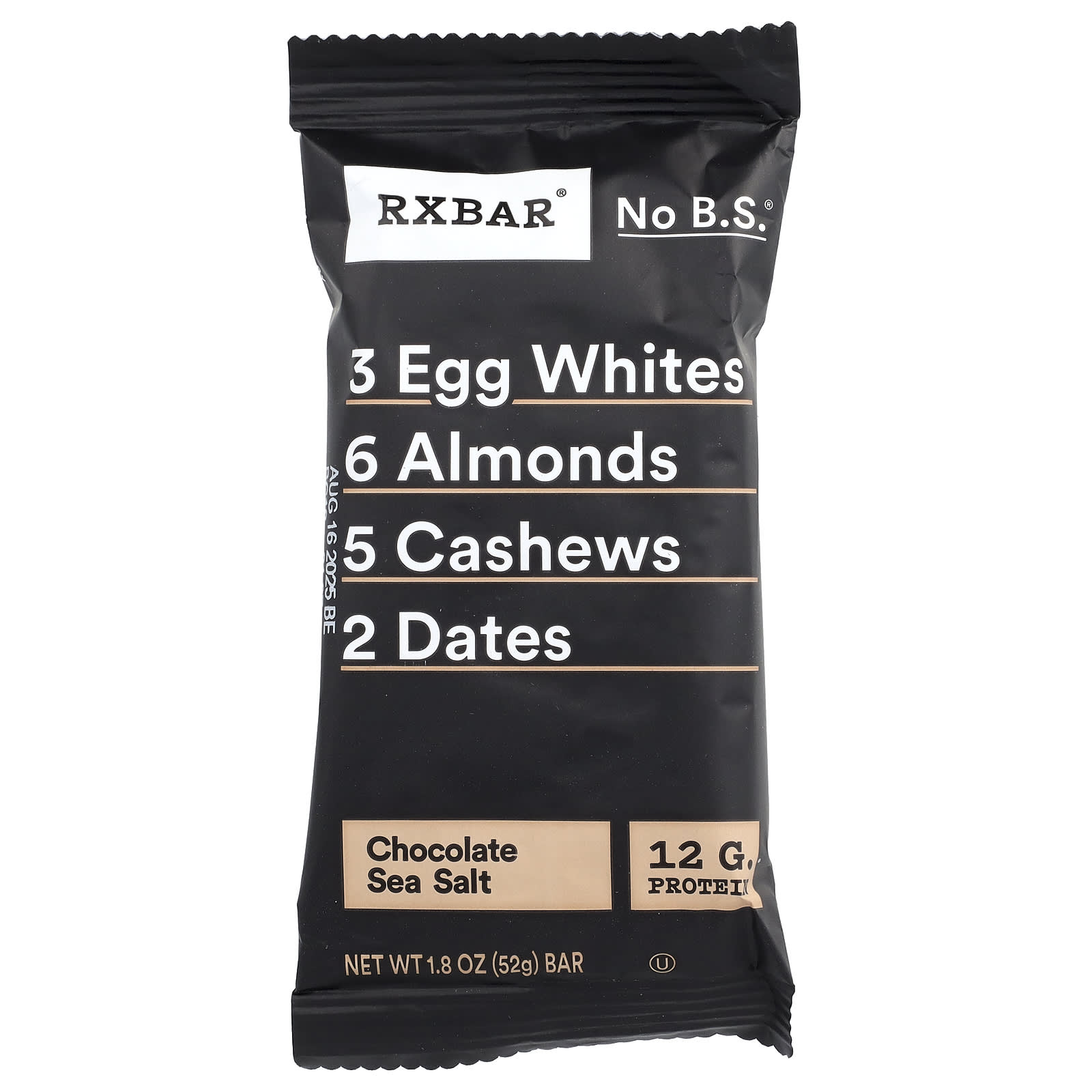 Протеиновый батончик RXBAR, вкус Chocolate Sea Salt, 52 г, 12 шт. — фото 3