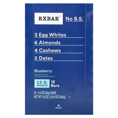 Протеиновый батончик RXBAR, вкус Blueberry, 52 г, 12 шт.