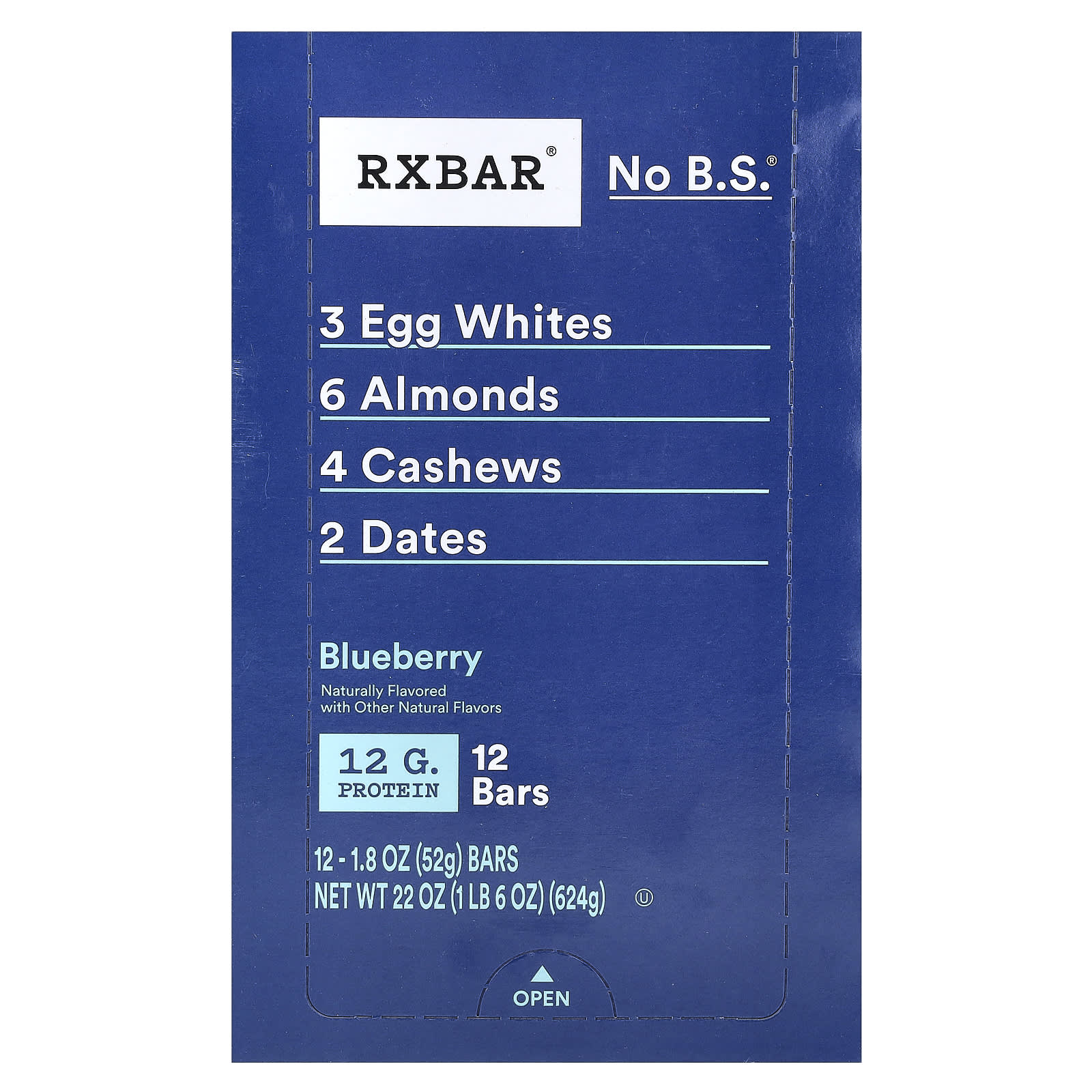 Протеиновый батончик RXBAR, вкус Blueberry, 52 г, 12 шт.