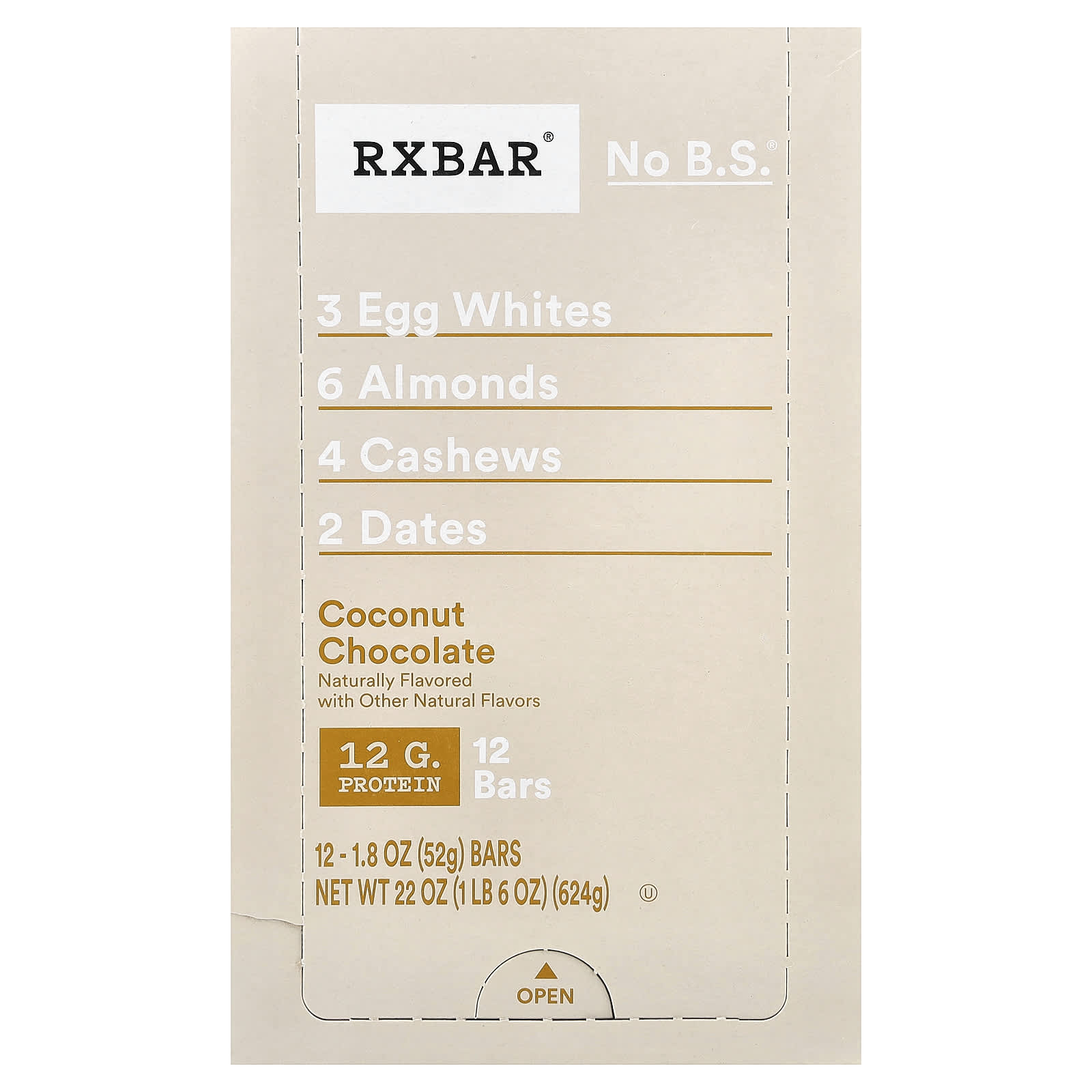Протеиновый батончик RXBAR, вкус Coconut Chocolate, 52 г, 12 шт. — фото 2