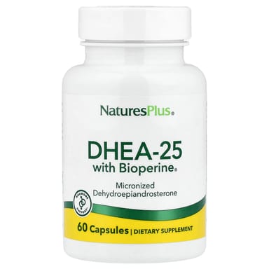 DHEA NaturesPlus -25 with Bioperine®, 60 капсул