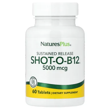 Фото товара: Витамин B12 NaturesPlus, 5,000 мкг, 60 таблеток