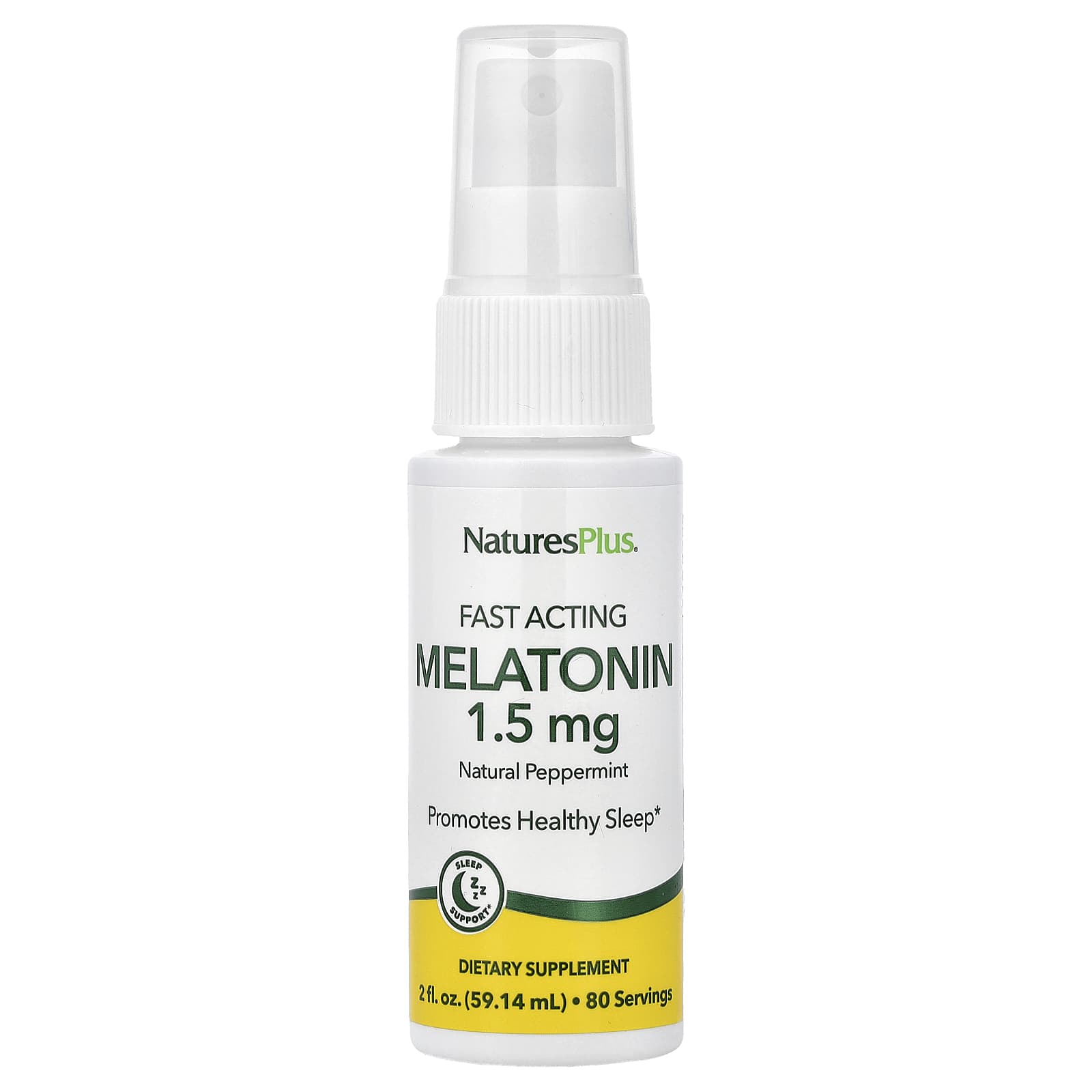 Мелатонин NaturesPlus Fast Acting Natural Peppermint, 59.14 мл