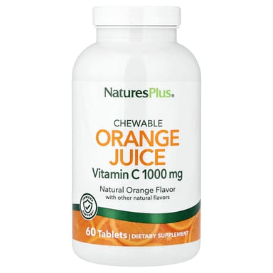 Витамин C NaturesPlus Chewable Orange Juice, вкус Natural Orange, 60 таблеток