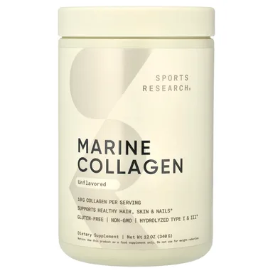 Фото товара: Коллаген Sports Research Marine, без вкуса, 340 г