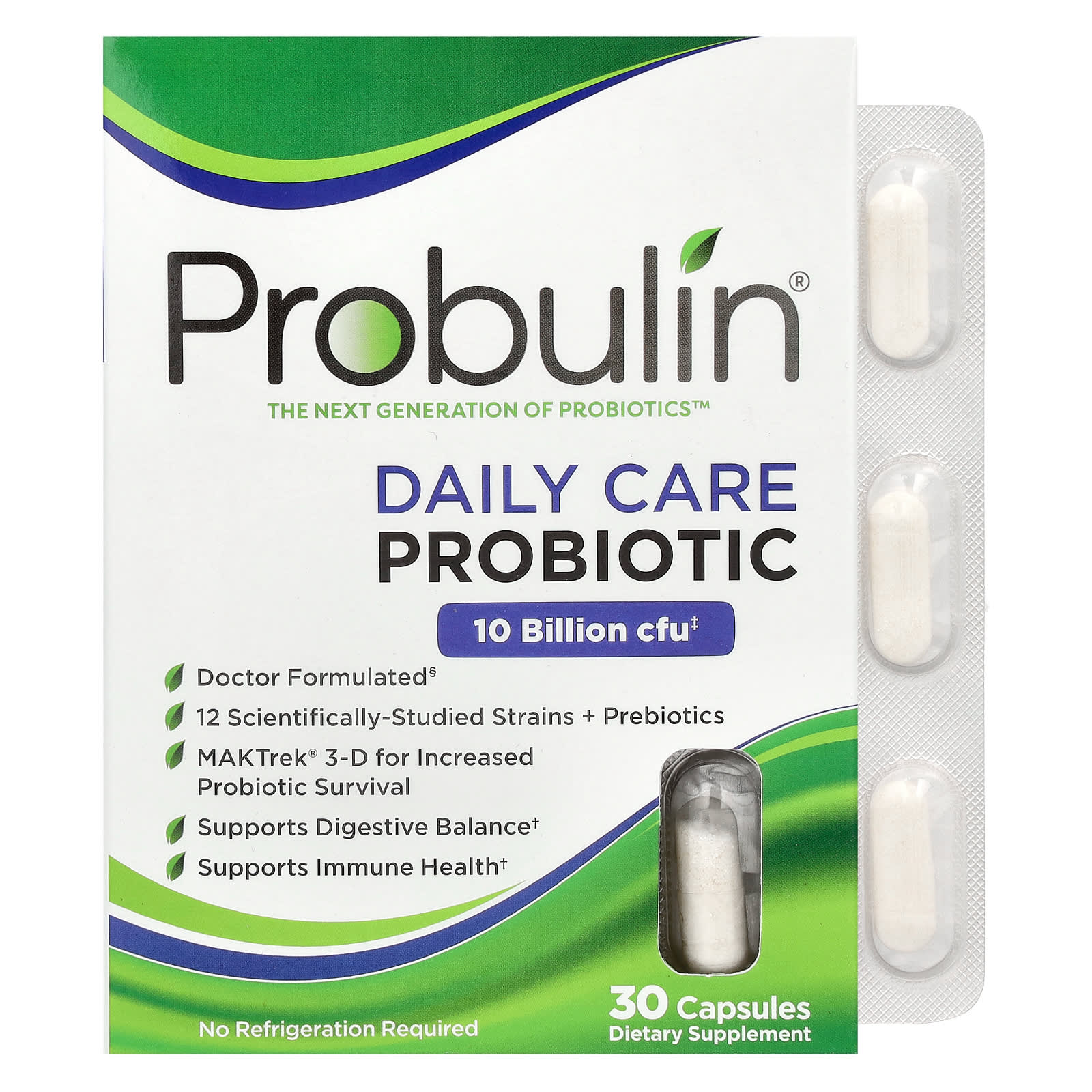 Пробиотик Probulin Daily Care, 10 млрд КОЕ, 30 капсул — фото 2