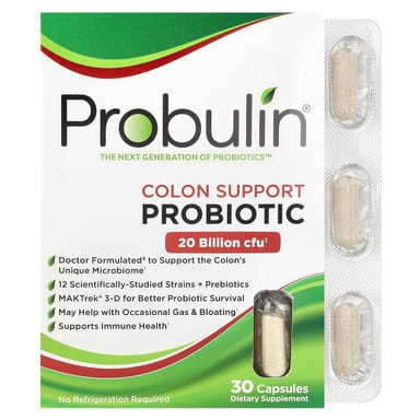 Пробиотик Probulin Colon Support, 20 млрд КОЕ, 30 капсул