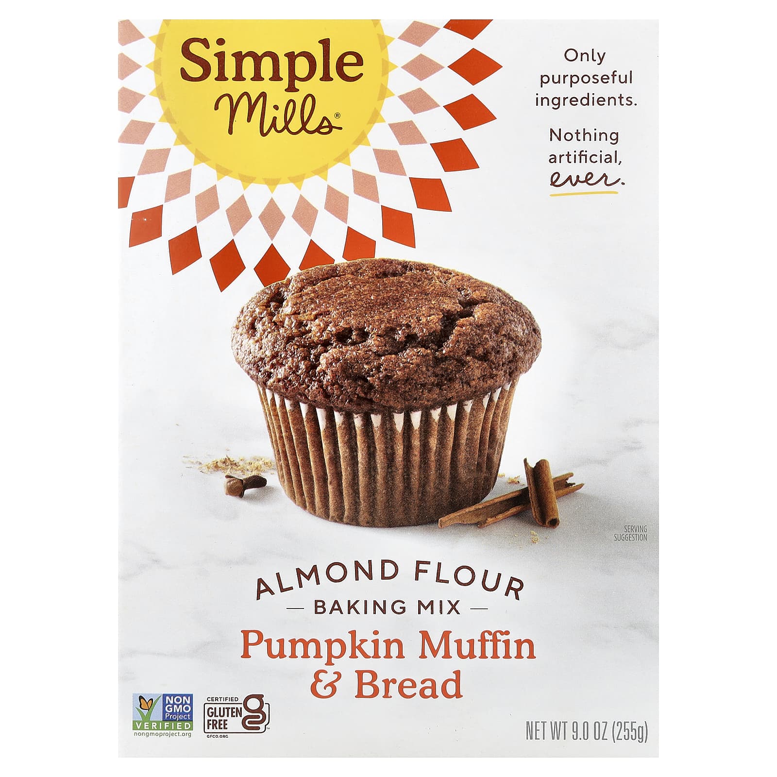 Смесь для выпечки Simple Mills Almond Flour Pumpkin Muffin & Bread, 255 г — фото 2