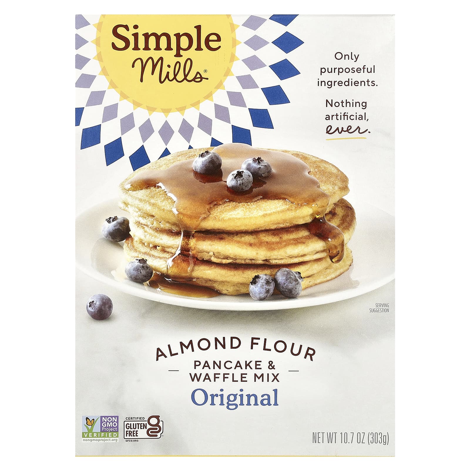 Мука Simple Mills Almond Pancake & Waffle Mix Original, 303 г — фото 2