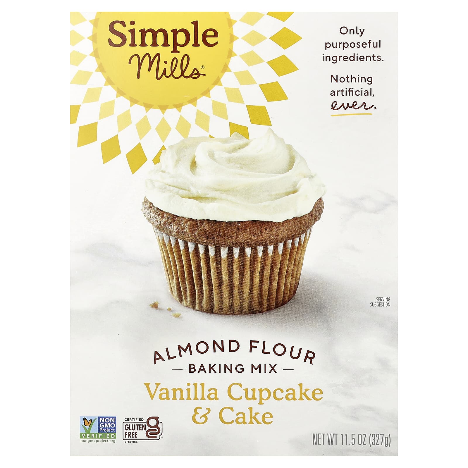 Смесь для выпечки Simple Mills Almond Flour, вкус Vanilla Cupcake & Cake, 327 г — фото 2
