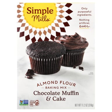 Смесь для выпечки Simple Mills Almond Flour, вкус Chocolate Muffin & Cake, 318 г