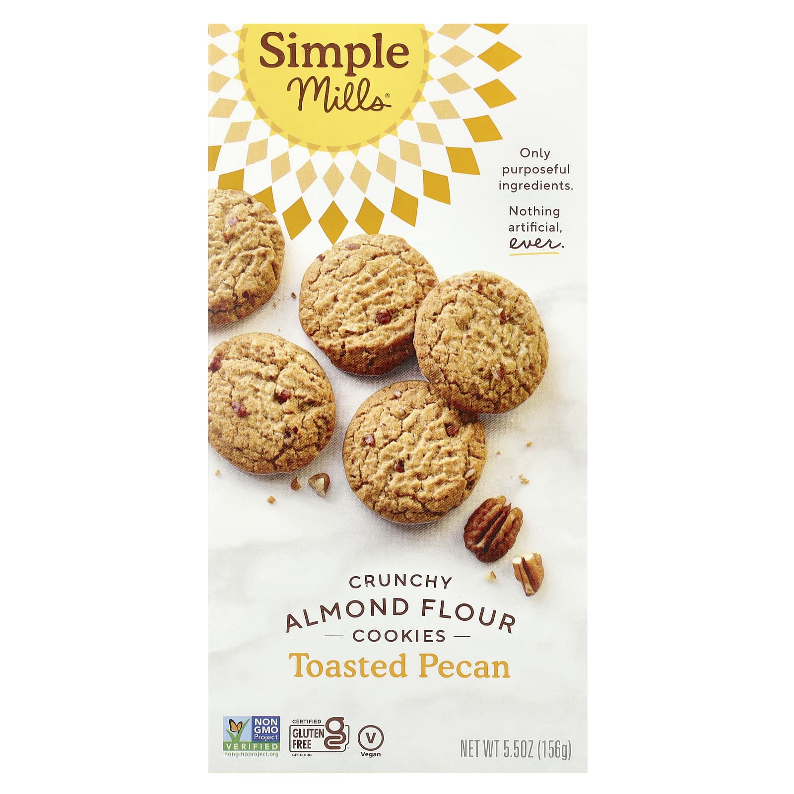 Печенье Simple Mills Crunchy Almond Flour Toasted Pecan, 156 г — фото 2