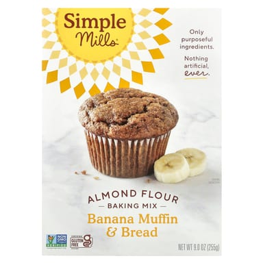 Смесь для выпечки Simple Mills Almond Flour Banana Muffin & Bread, 255 г