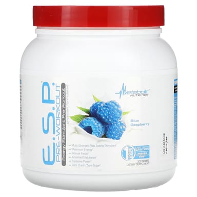 Предтренировочный комплекс Metabolic Nutrition E.S.P. Blue Raspberry, оттенок 300 g, 300 г