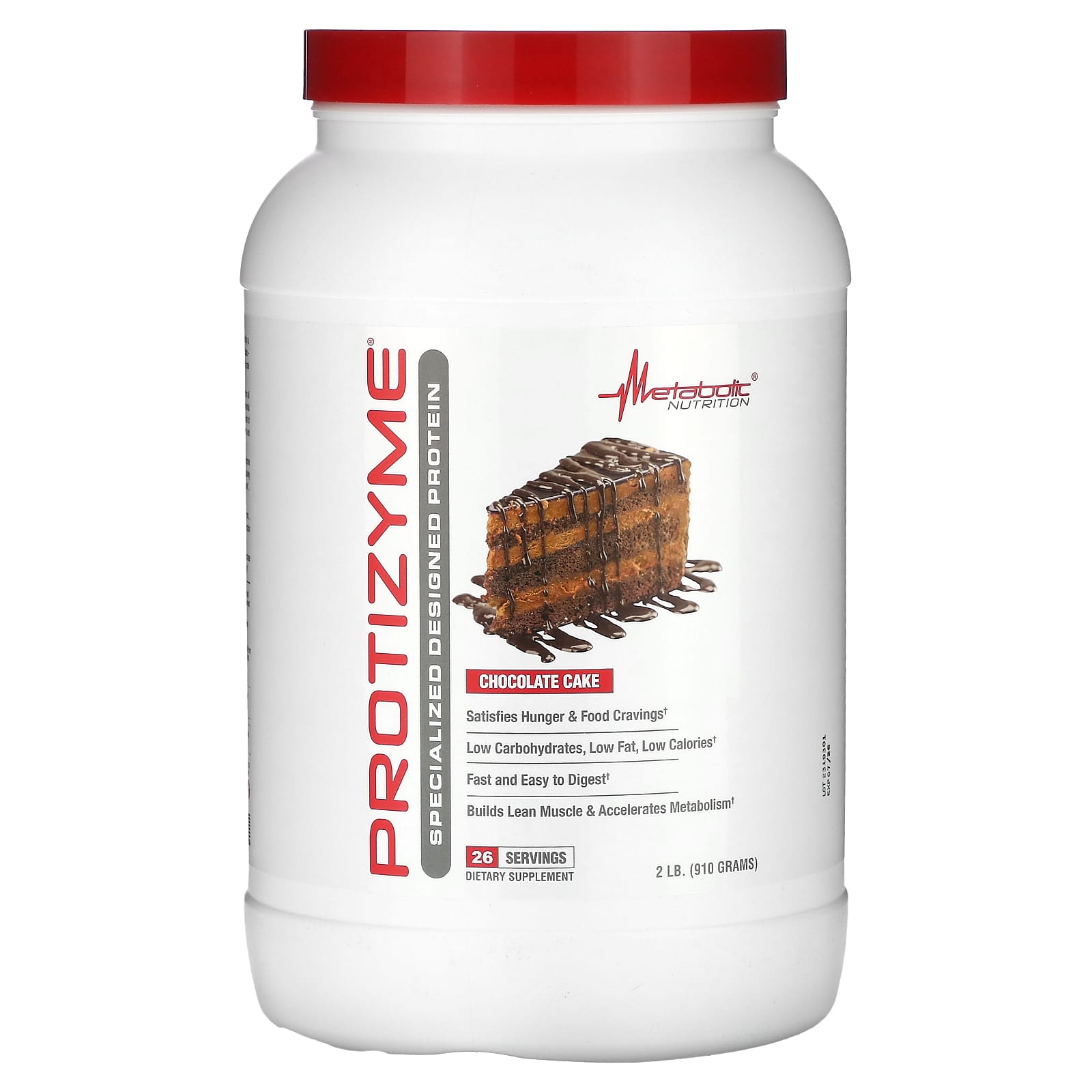 Шоколад Metabolic Nutrition Protizyme Specialized Designed Protein, вкус Chocolate Cake, 910 г — фото 2