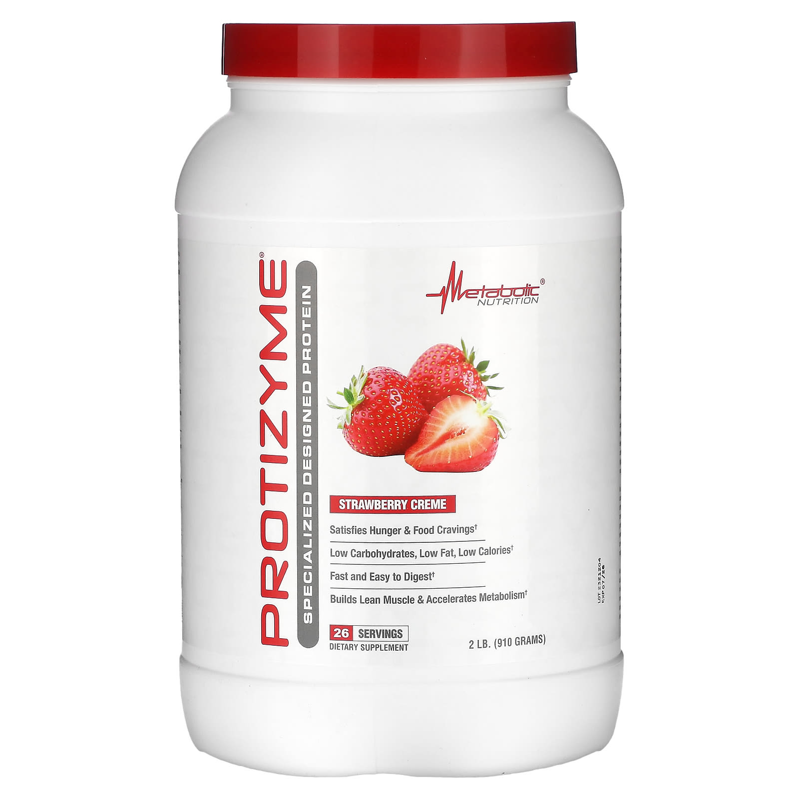 Протеин Metabolic Nutrition Protizyme Specialized Designed, вкус Strawberry Creme, 910 г — фото 2