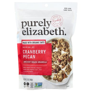 Клюква Purely Elizabeth Ancient Grain Granola, вкус Cranberry Pecan, 340 г