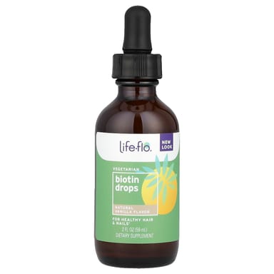 Биотин Life-flo Drops, вкус Natural Vanilla, 59 мл, капли