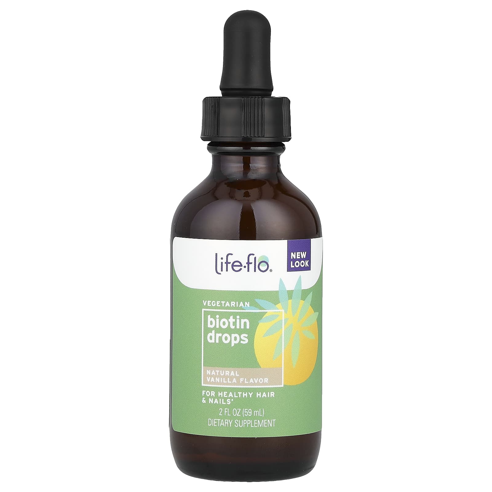 Биотин Life-flo Drops, вкус Natural Vanilla, 59 мл, капли