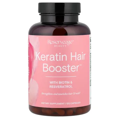 Фото товара: Ресвератрол Reserveage Beauty Keratin Hair Booster with Biotin &, 120 капсул