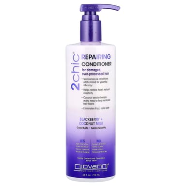 Кондиционер Giovanni 2chic® Repairing For Damaged Over-Processed Hair, вкус Blackberry Coconut Milk, 710 мл