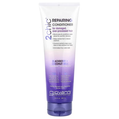 Кондиционер Giovanni 2chic® Repairing For Damaged Over-Processed Hair, вкус Blackberry Coconut Milk, 250 мл