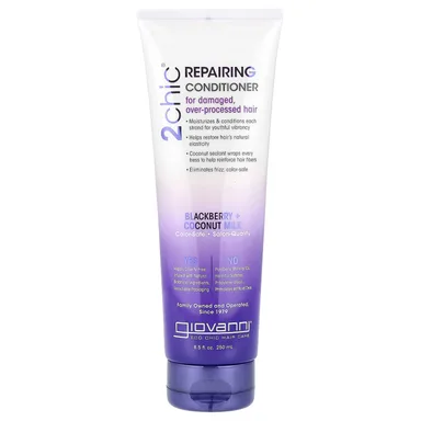 Фото товара: Кондиционер Giovanni 2chic® Repairing For Damaged Over-Processed Hair, аромат «Blackberry Coconut Milk», 250 мл