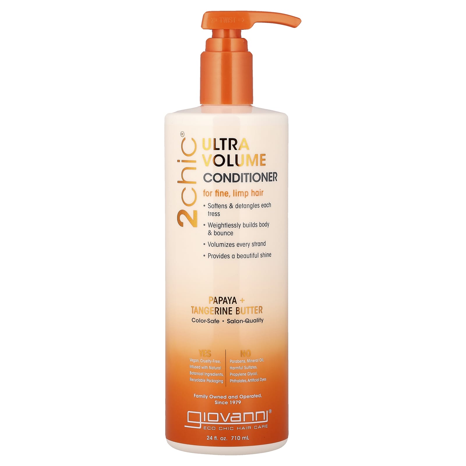 Кондиционер Giovanni 2chic® Ultra-Volume For Fine Limp Hair, вкус Papaya Tangerine Butter, 710 мл