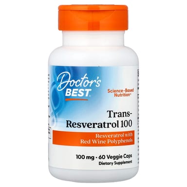 Ресвератрол Doctor's Best Trans- 100, 60 растительных капсул