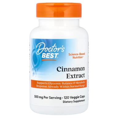 Экстракт корицы Doctor's Best, вкус Cinnamon Extract, 250 мг, 120 растительных капсул