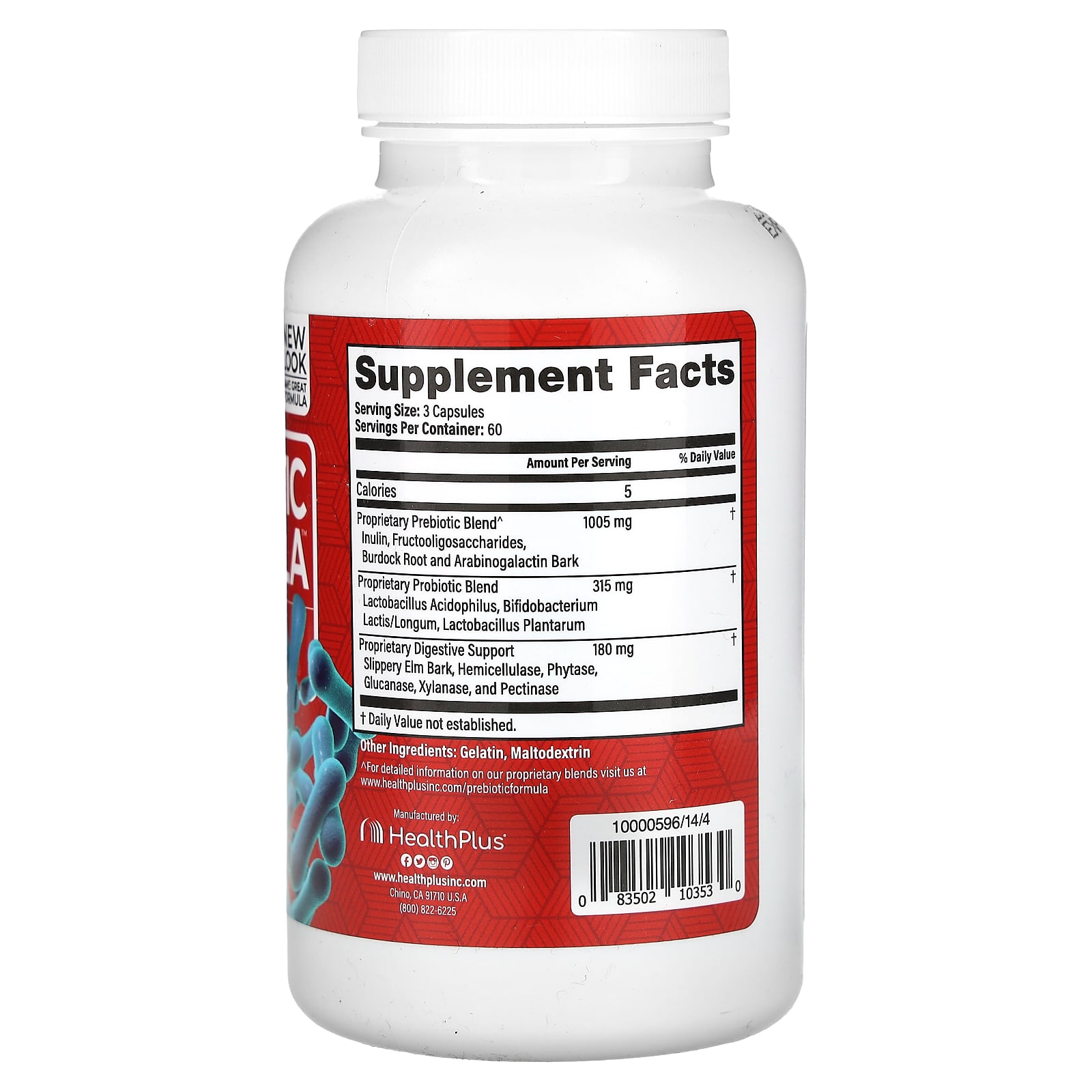 Пребиотик Health Plus Formula, 180 капсул — фото 2