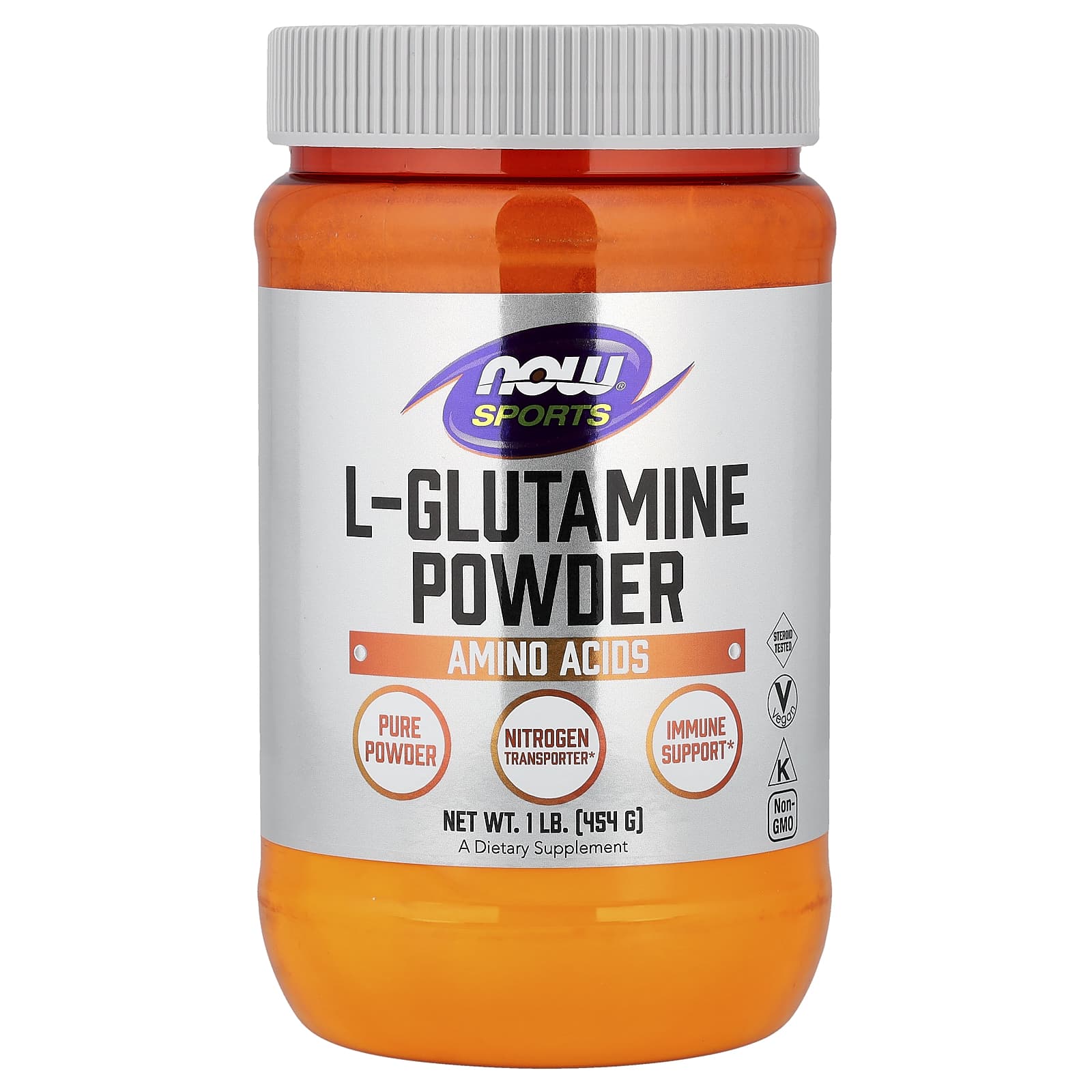 L-глютамин NOW Foods L-Glutamine, 454 г, порошок