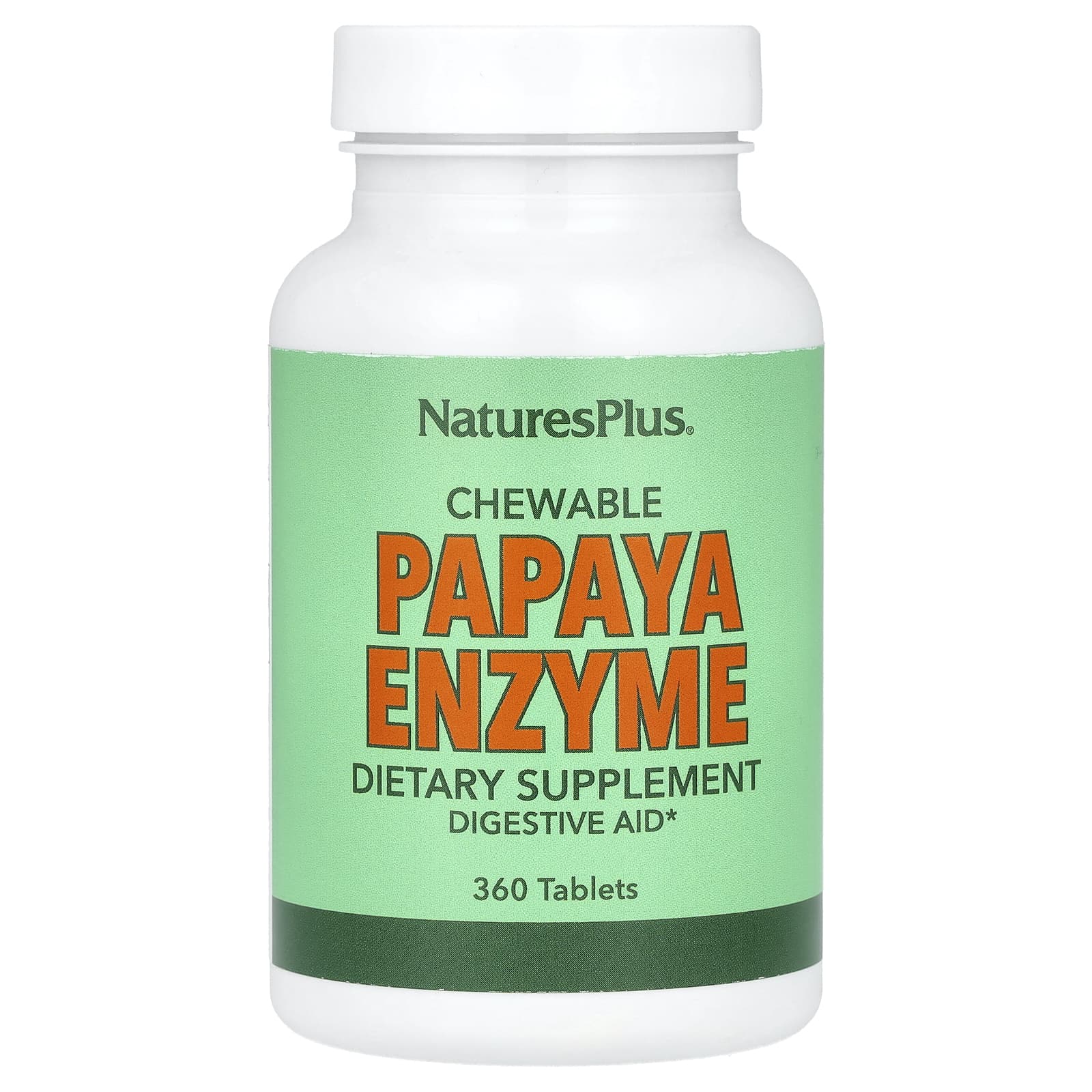 Фермент NaturesPlus Chewable Papaya, 360 таблеток