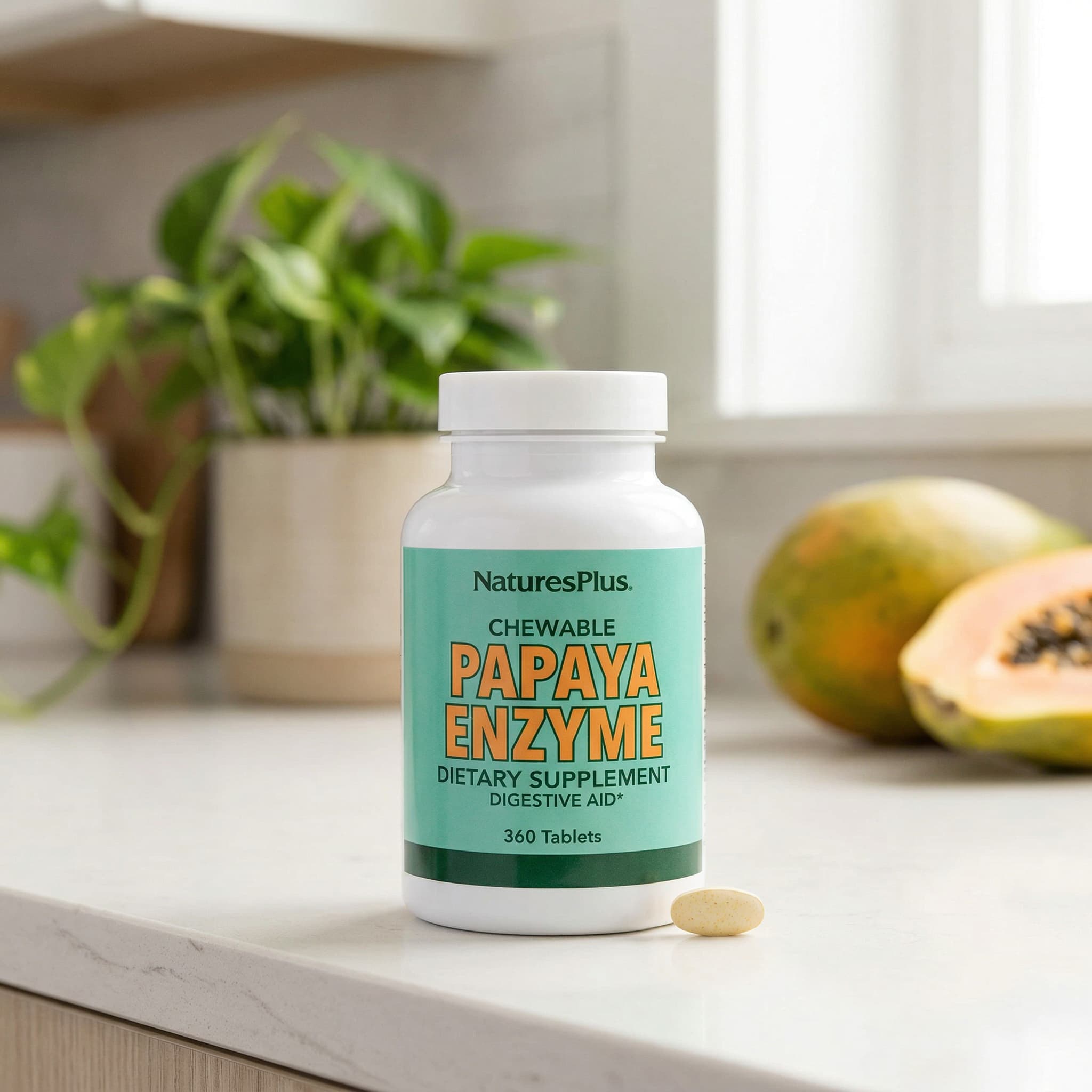 Фермент NaturesPlus Chewable Papaya, 360 таблеток — фото 5