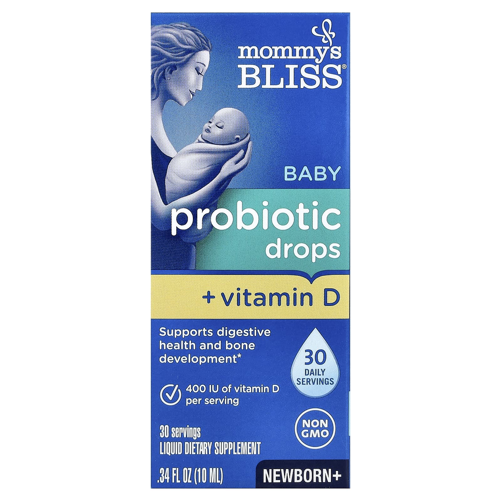 Детский пробиотик Mommy's Bliss Drops Vitamin D Newborn, 10 мл, капли — фото 2
