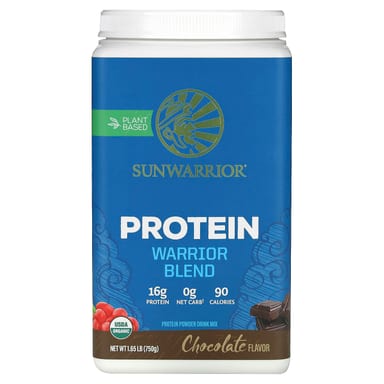 Шоколад Sunwarrior Warrior Blend Protein, вкус Chocolate, 750 г, 1.