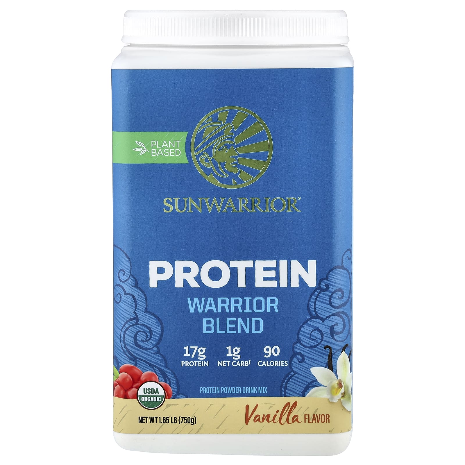 Протеин Sunwarrior Warrior Blend, вкус Vanilla, 750 г, 1.