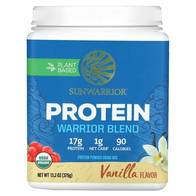 Протеин Sunwarrior Warrior Blend, вкус Vanilla, 375 г