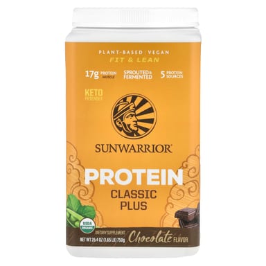 Шоколад Sunwarrior Protein Classic Plus, вкус Chocolate, 750 г, 1.