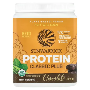Фото товара: Шоколад Sunwarrior Classic Plus Protein, вкус «шоколад», 375 г