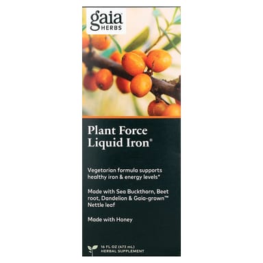 Железо Gaia Herbs Plant Force Liquid®, 473 мл, жидкая форма